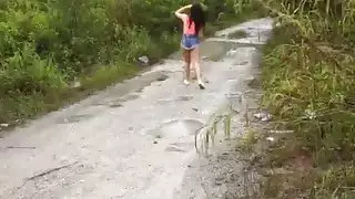 Teen Hitchhiker Brittany Forced To Pound Outdoors