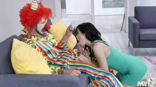 Housewife alana cruise is cheating on her husband with one kinky clown