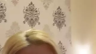 Fake huge boobs blonde anal banged pov