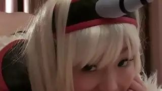 Subtitles Japanese cosplay twin double blowjob