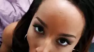 Teen ebony girlfriend screwed by horny dude on camera